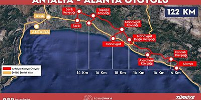 Antalya-Alanya Otoyolu Projesinde çalışmalar hızlandı