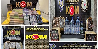 Antalya Emniyet'ten kaçakçılığa ve organize suçlara operasyon 