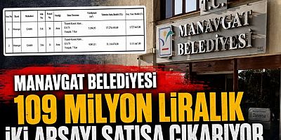Belediyeden 109 milyonluk 2 arsa satışı daha !
