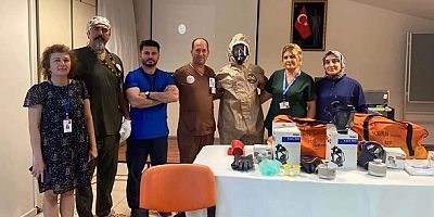 HASTANEDE KİMYASAL, BİYOLOJİK, RADYOLOJİK VE NÜKLEER TEHDİTLERE KARŞI EĞİTİM VERİLDİ