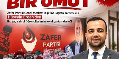 HÜSEYİN ERGEN’DEN ÖĞRENCİLERE ÇANTA DESTEĞİ