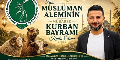Konya’lılar Dernek Başkanı Sedat Eken’den Kurban Bayramı mesajı