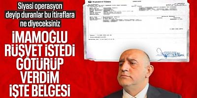 RÜŞVETİNDEBELGESİ OLURMUŞ! İŞTE RÜŞVETİN BELGESİ